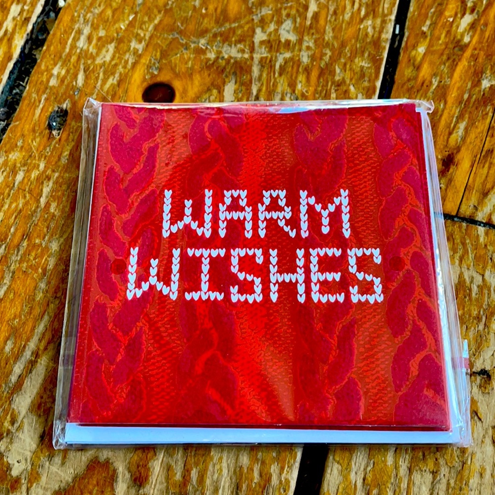 ✨3/$25✨ greeting cards WARM WISHES winter cottage